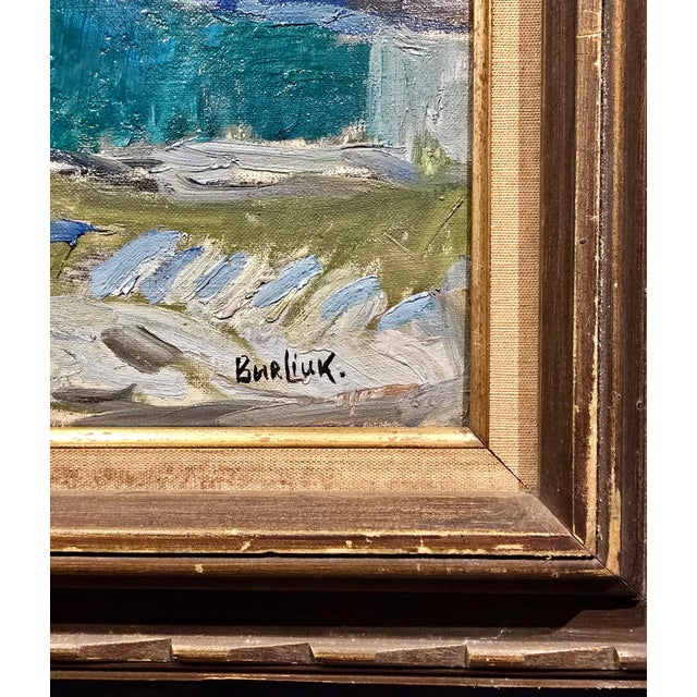 David Burliuk - Vibrant Floral Still Life in Vase– 1950s Oil Painting For Sale In Los Angeles - Image 6 of 13