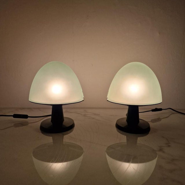 Dolly Table Lamps in Glass, Metal, and Plastic from Valenti, Milan, 1980s, Set of 2 For Sale - Image 4 of 18