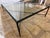 RH Thaddeus Rectangular Coffee Table Forged Bronze | Clear Glass Top Designed by Julie Lawrence Open Box | Excellent...
