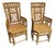 Vintage Boho Coastal Bamboo Arm Dining Chairs - A Pair For Sale