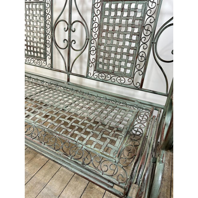 Iron Foldable Garden Bench, 1970s For Sale - Image 3 of 10