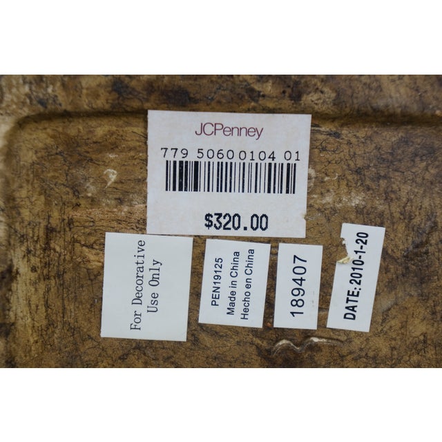 JCPenney Imax Distressed Red Ceramic Lidded Mantel Vase Urn Bottle 18" For Sale - Image 14 of 14