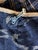 Japanese Indigo Kasuri Ikat Traveling Cape For Sale - Image 11 of 17