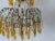 Glass Italian Micro Beaded Yellow Amber & Clear Loaded Crystal Sconces, Circa 1920 For Sale - Image 7 of 11
