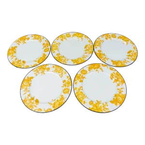Mid 20th Century Bill Goldsmith Site Corot Limoges France Potpourri Dinner Plates- Set of 5