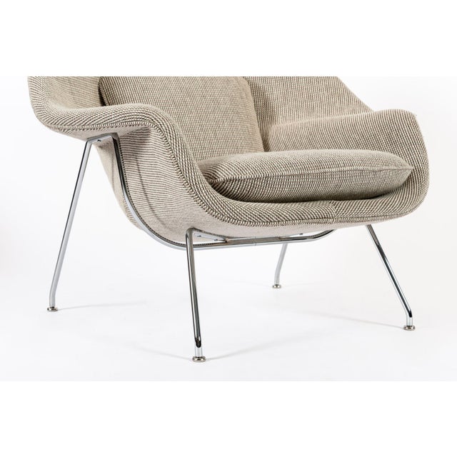 Tan Early Restored Mid Century Tan Womb Lounge Chair by Saarinen for Knoll, Multiples/Custom Available For Sale - Image 8 of 17