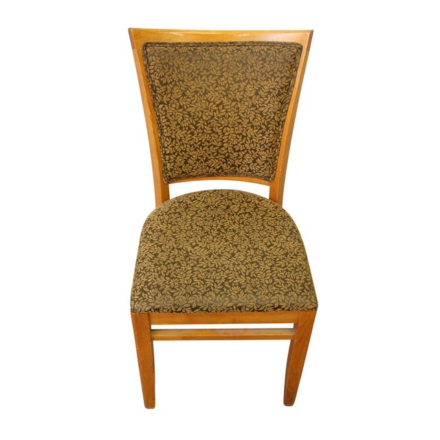 Traditional Vintage Traditional Wooden Dining Chair With Foliate Upholstery For Sale - Image 3 of 10