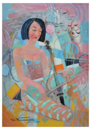 Uldis Krauze, Let the Melody Play, 2022, Oil on Cardboard
