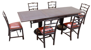 Table with Naval Chairs, 1980, Set of 7