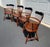 American Frederick Duckloe & Bros. Windsor Style Captains Chairs With Leather Nail Head Detailed Backs- Set of 4 For Sale - Image 3 of 12