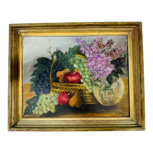 Folk Art Oil on Canvas