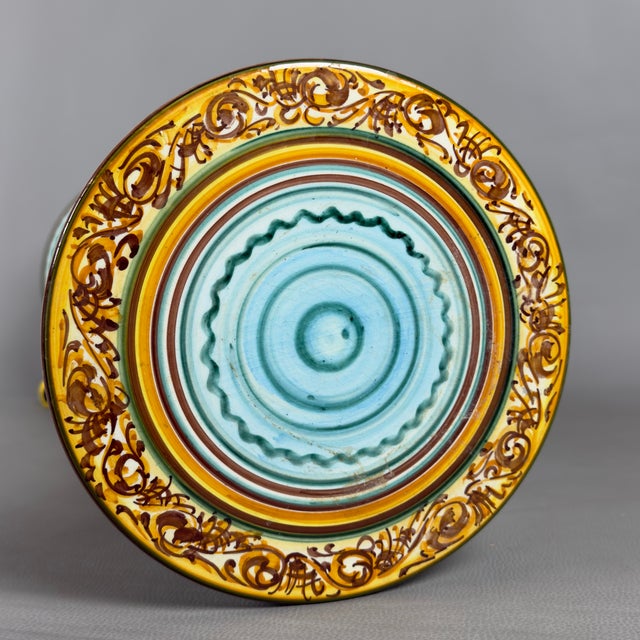Vintage Hand-Painted Ceramic Pedestal Column from Pastorino Albisola For Sale - Image 5 of 11