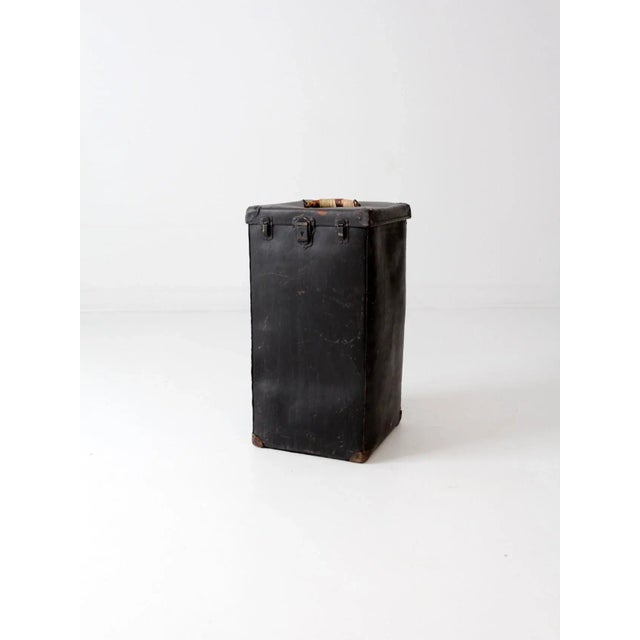 Vintage Black Storage Bin For Sale - Image 10 of 10