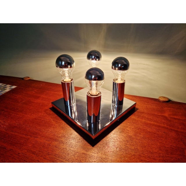 Space Age Tubular Chrome Metal Ceiling Light, 1970s For Sale - Image 17 of 18