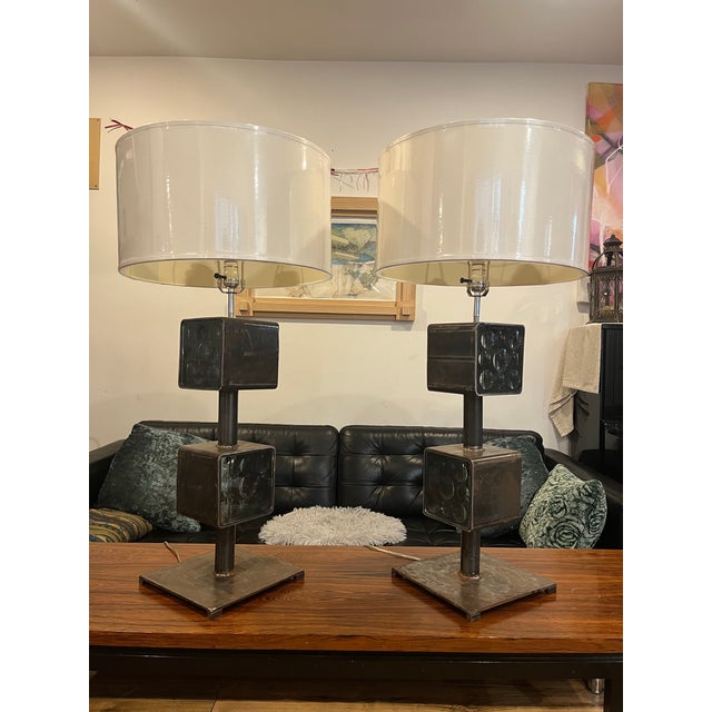 1990s Feliciano Bejar Magiscope Sculptural Table Lamps - a Pair For Sale - Image 9 of 12