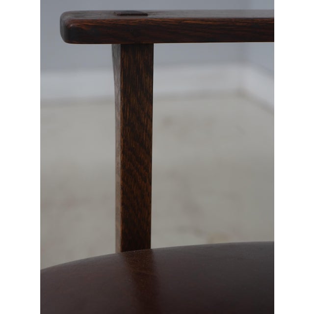 Wood Set of 6 Stickley Mission Oak Dining Room Chairs For Sale - Image 7 of 18