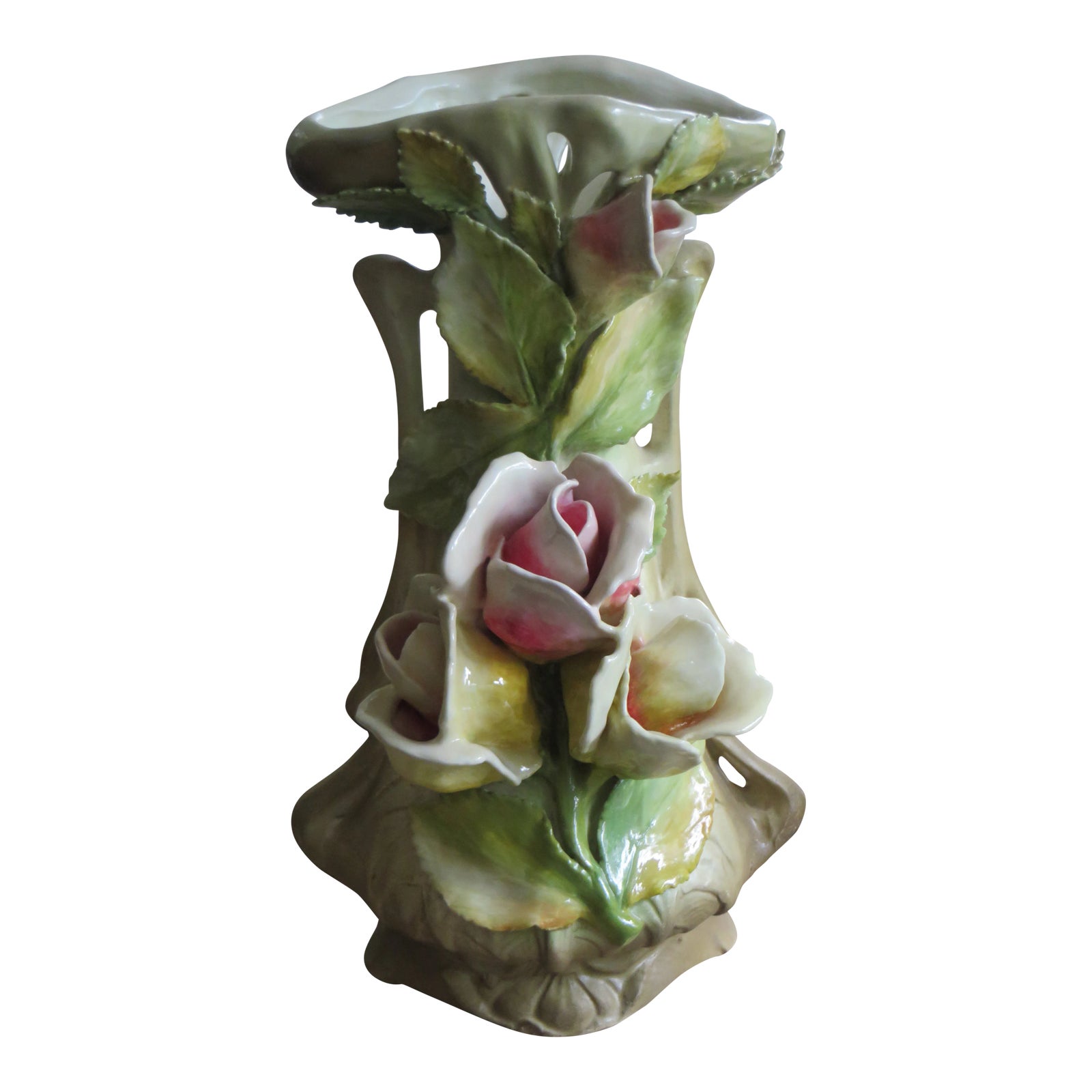 Antique Royal Dux Vase in Excellent Condition Chairish