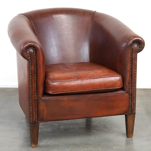 Club Chair in Sheepskin Leather For Sale - Image 11 of 11