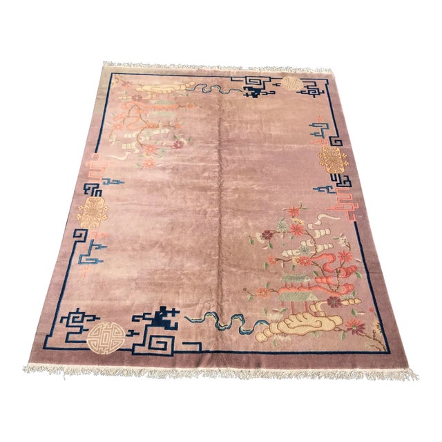 1920s Art Deco Design Chinese Rug- 9’x12’ For Sale