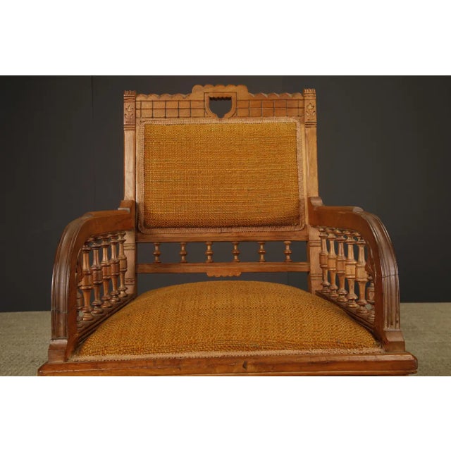 Late 19th Century English Oak Aesthetic Movement Armchair For Sale - Image 9 of 18