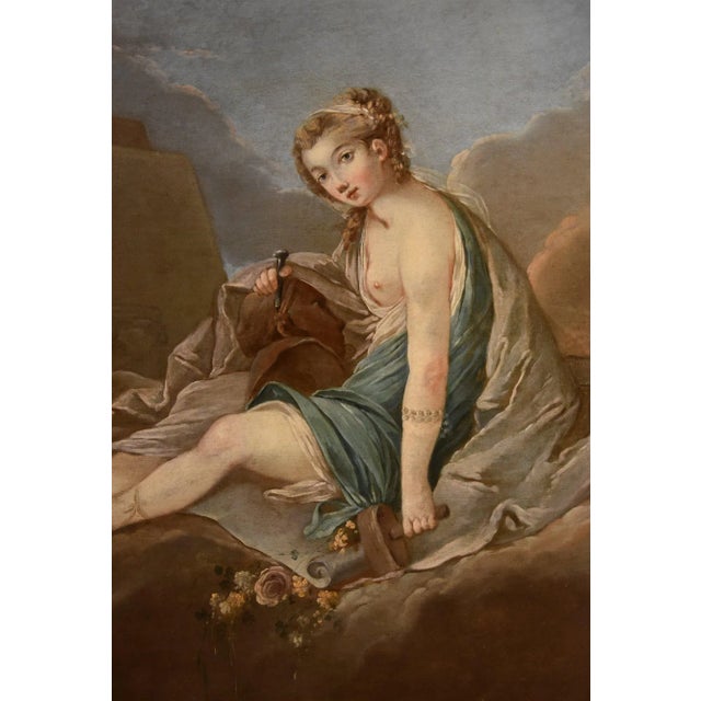 Rococo Pierre Charles Trémolières, Mythological Allegory, 1730, Oil on Canvas For Sale - Image 3 of 12