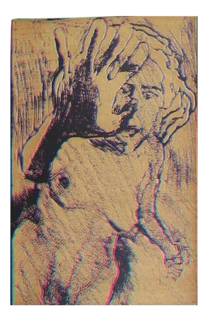 1970s Gold Nude Silkscreen by Lloyd Fertig