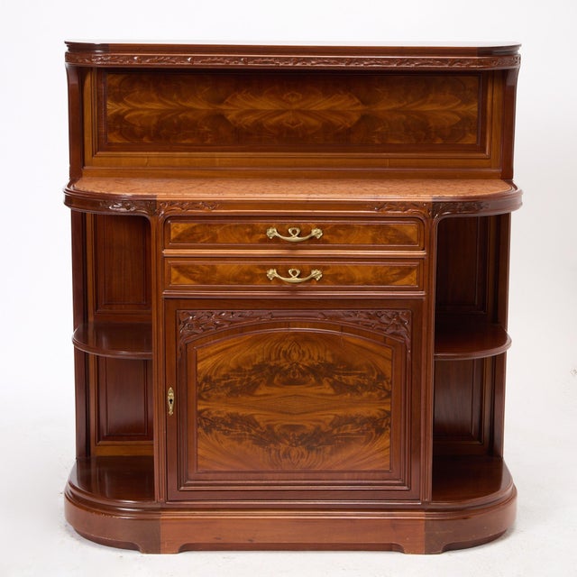 Antique French Art Nouveau Louis Majorelle Mahogany Buffet / Server Cabinet For Sale - Image 12 of 12