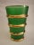 Vintage Czech Bohemian Green and Gold Bands Glass Vase, 1960s For Sale - Image 10 of 10