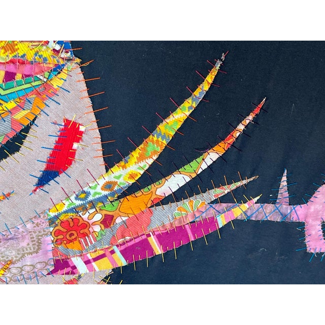 Patchwork representing a rooster Signed Jean Joseph For Sale - Image 9 of 12