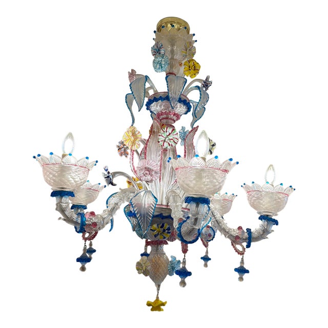 Authentic Murano Glass Chandelier - Giampaolo Nason, Murano Venezia. ( With Original Receipt) For Sale