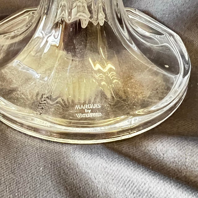 Glass Waterford Marquis Christie Crystal Footed Bowl Centerpiece 9” For Sale - Image 7 of 9