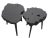 Organic Modern Black Lychee Living Edge Accent Table For Sale - Image 9 of 10