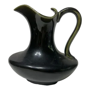 Early 20th Century Vintage J. S. T. & Co. Keene n.h. Hampshire Pottery Green/Blue Mottles Ewer