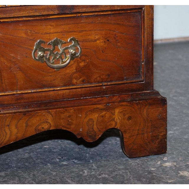 Wood Georgian Style Chest of Drawers in Elm For Sale - Image 7 of 16