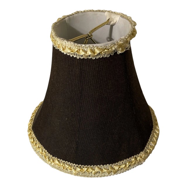Black & Gold Bulb Clip Lampshade For Sale