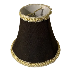 Black & Gold Bulb Clip Lampshade