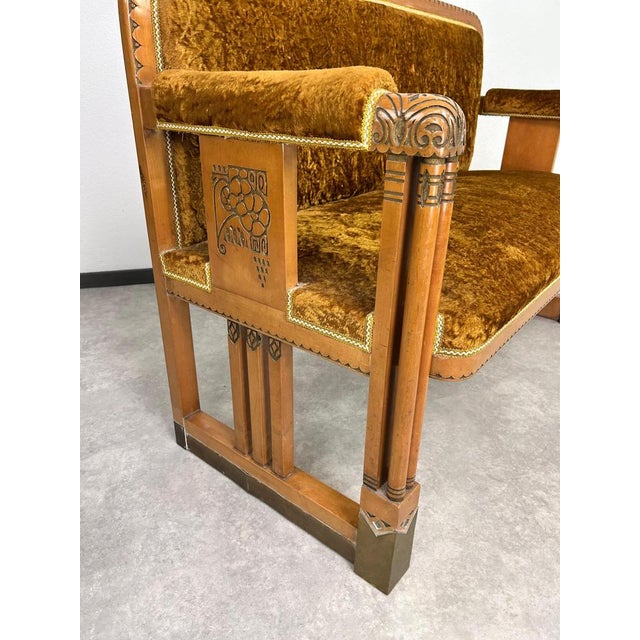 Secession Seating Group from Gyula Radó and Sons, 1890s, Set of 3 For Sale - Image 15 of 18
