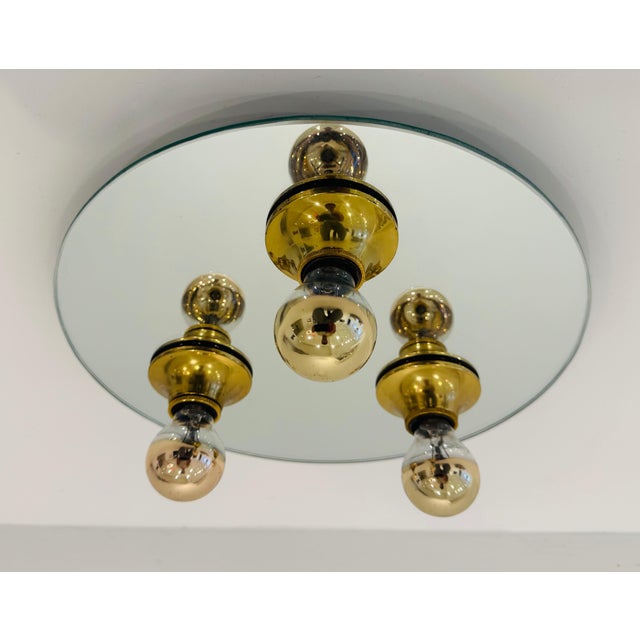 1960s Mid Century Modern Space Age German Flush Ceiling Lamp For Sale In New York - Image 6 of 10