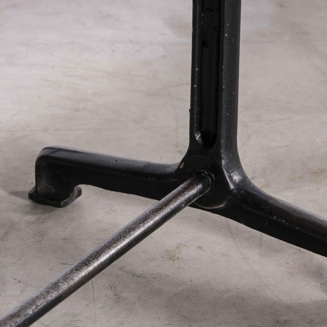 Original Cast Base Bistro Dining Table from Fischel, 1930s For Sale - Image 9 of 11