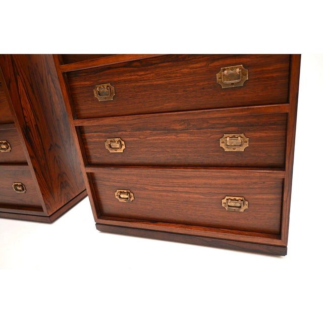 Vintage Danish Bedside Tables by Henning Korch for Silkeborg, 1960s, Set of 2 For Sale - Image 10 of 11