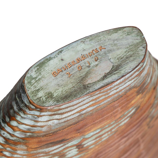 Michael Bauermeister Carved Wooden Bowl For Sale - Image 9 of 9