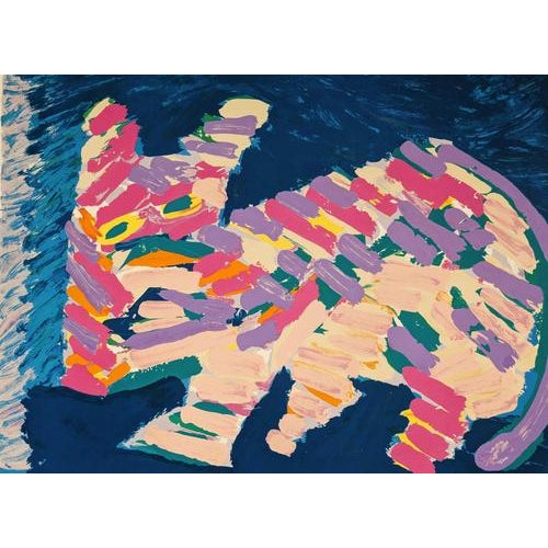 1970s Karel Appel, Resting Cat, 1978, LIthograph For Sale - Image 5 of 6