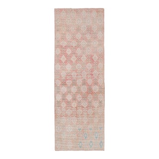 Vintage Distreesed Turkish Oushak Runner Rug 2'9" X 7'5" For Sale