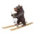 Antique Carved Black Forest Skiing Bear, Brienz Switzerland Ca. 1930 For Sale