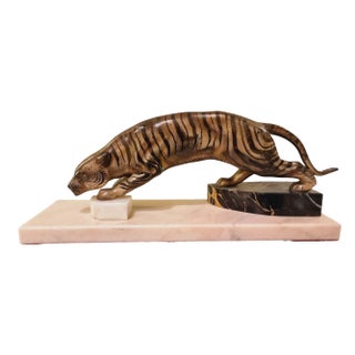 Art Deco Figure Pouncing Tiger, 1920s For Sale