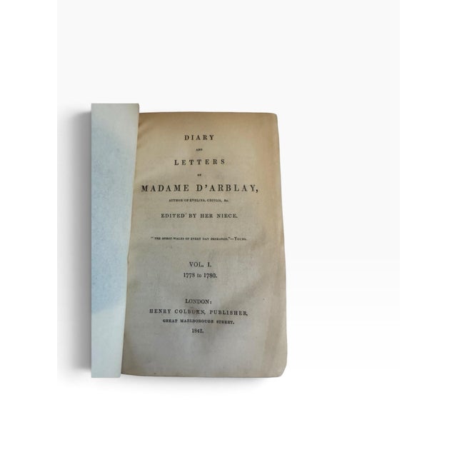 1842-46 First Edition 7-Volume Set Diary and Letters of Madame D’Arblay by Frances “Franny” Burney Engraved Portraits For Sale - Image 9 of 12