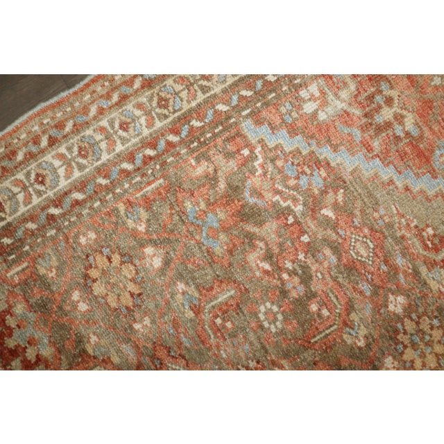 Persian Soft Brown Field Malayer Accent Rug no. j5248 For Sale - Image 3 of 8