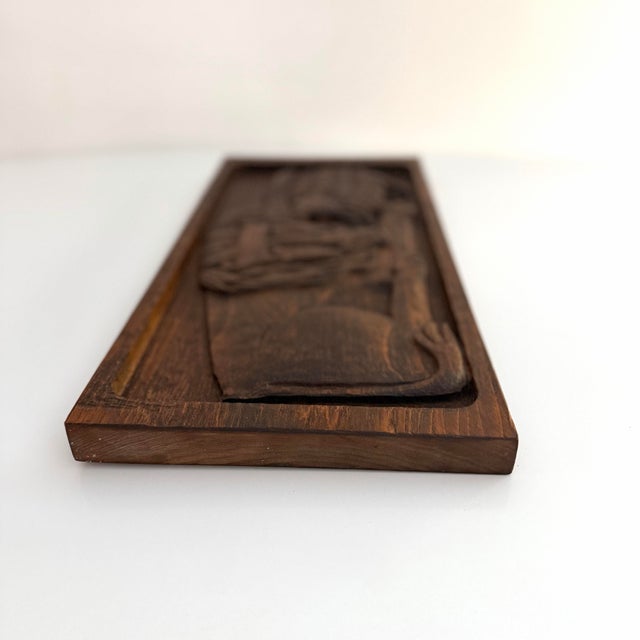 MCM Evelyn Ackerman “Peace” Bas-Relief Wood Panel For Sale In San Antonio - Image 6 of 11