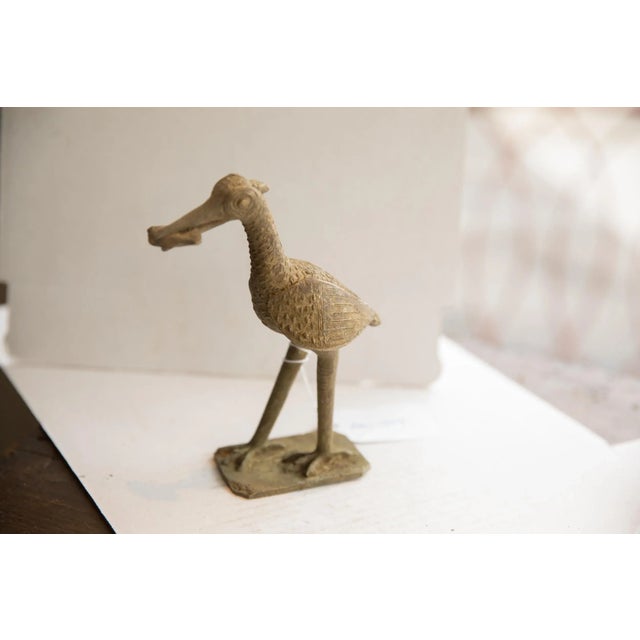 Tribal Vintage African Bird With Fish Sculpture For Sale - Image 3 of 8