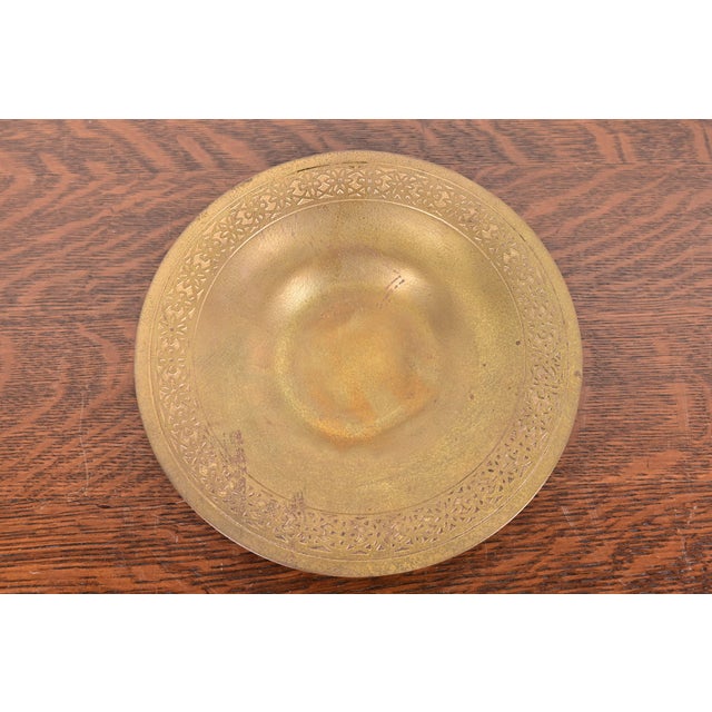 Bronze Tiffany Studios New York Bronze Doré Shallow Bowl or Plate With Decorative Border For Sale - Image 8 of 8